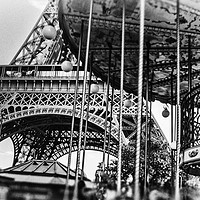 Buy canvas prints of Eiffel Tower in Black and White by Antony Atkinson