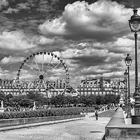 Buy canvas prints of Pris Wheel in Black and White by Antony Atkinson