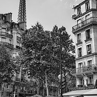 Buy canvas prints of Paris Cafe in Black and White by Antony Atkinson