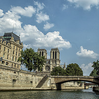 Buy canvas prints of Sailing Along the Seine in Paris by Antony Atkinson