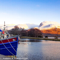 Buy canvas prints of Sun Rise at Corpach by Antony Atkinson