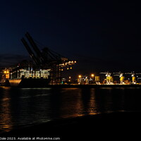 Buy canvas prints of Harwich's Illuminated Port Nightfall by Steven Dale