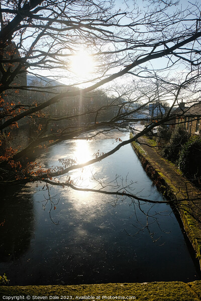 Winter's Embrace on Rochdale Canal Picture Board by Steven Dale