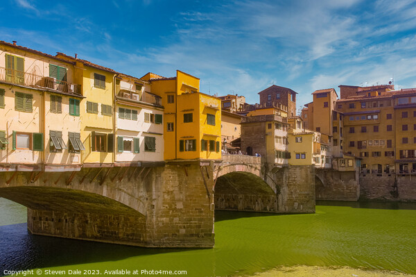 Florence's Timeless Bridge: Ponte Vecchio Picture Board by Steven Dale