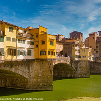 Buy canvas prints of Florence's Timeless Bridge: Ponte Vecchio by Steven Dale