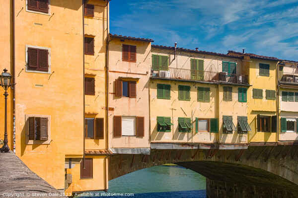 Florence's Historic Ponte Vecchio Bridge Picture Board by Steven Dale