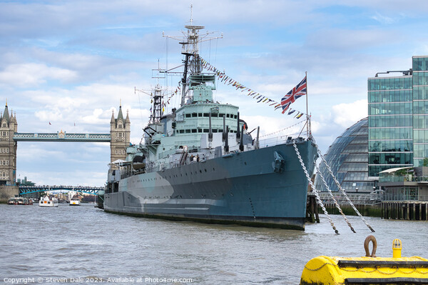 HMS Belfast Picture Board by Steven Dale