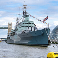 Buy canvas prints of HMS Belfast by Steven Dale
