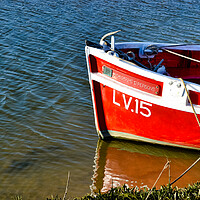 Buy canvas prints of Red and white Boat Tollesbury, Essex by Steven Dale