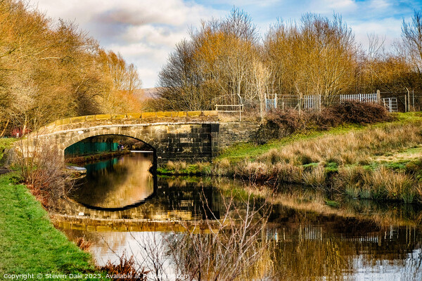 Rochdale Canal, Smithy Bridge, Littleborough Picture Board by Steven Dale