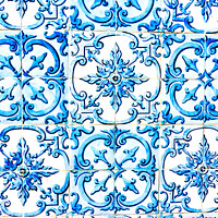 Buy canvas prints of Portuguese Azulejos Tile by Steven Dale