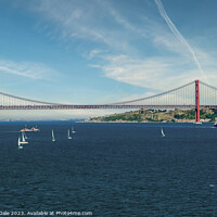 Buy canvas prints of Ponte 25 de Abril Bridge, Lisbon by Steven Dale
