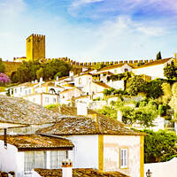 Buy canvas prints of Historic Óbidos - The Walled Town by Steven Dale