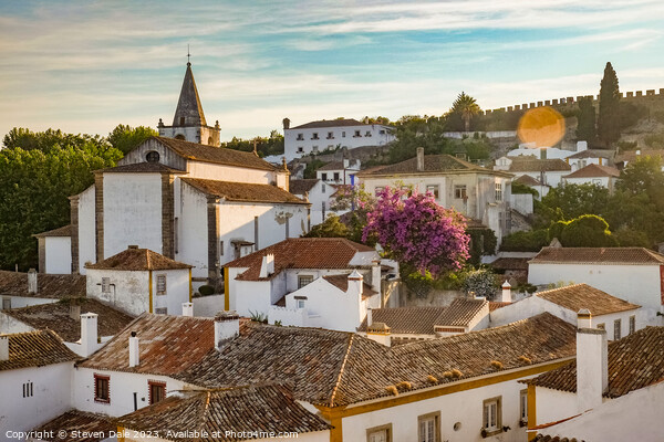 Historic Óbidos - Medieval Walled Town Picture Board by Steven Dale