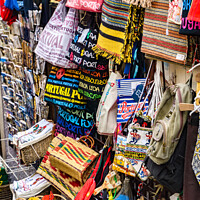 Buy canvas prints of Portugal tourist trinkets on display by Steven Dale