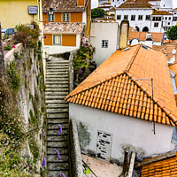 Buy canvas prints of Steep Sintra Steps in old Sintra Portugal by Steven Dale
