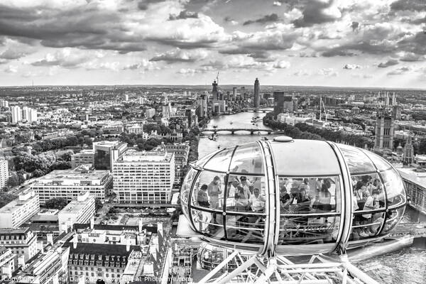 London Eye above the Crowds Picture Board by Steven Dale