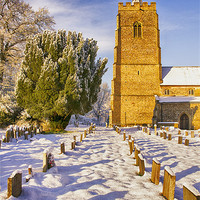 Buy canvas prints of Wintry Serenity at Hethersett Church by Steven Dale