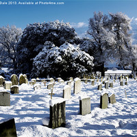 Buy canvas prints of Winter's Touch on Hethersett Graveyard by Steven Dale