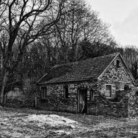 Buy canvas prints of Abandoned farm outbuilding by Steven Dale