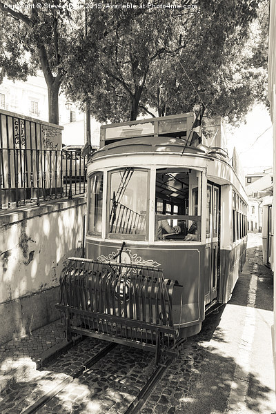  Lisbon vintage tram Picture Board by Steven Dale