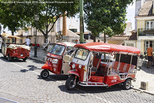 Charming Tuk-Tuk Adventure, Lisbon Portugal Picture Board by Steven Dale