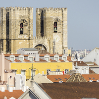 Buy canvas prints of Portugal's Spiritual Heart: Lisbon Cathedral by Steven Dale