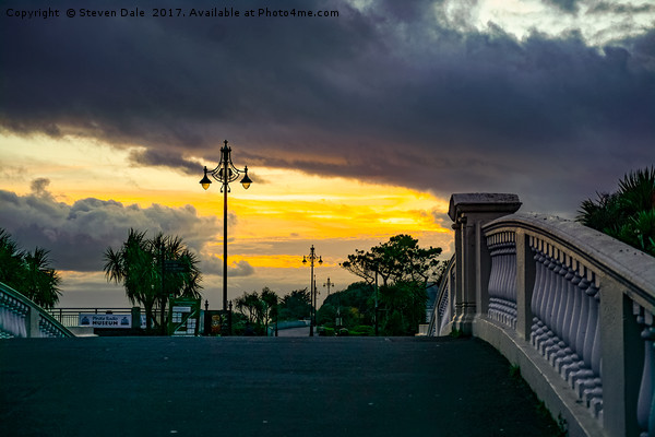 Sundown Spectacle Over Clacton's Marine Parade Bri Picture Board by Steven Dale