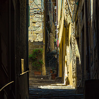 Buy canvas prints of Tuscan Charm: Cortona's Historic Steps by Steven Dale