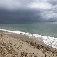 Buy canvas prints of Hayling Island Storm Brewing by Tess Chalmers