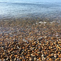 Buy canvas prints of Hayling Island Shingle Stone Shore by Tess Chalmers
