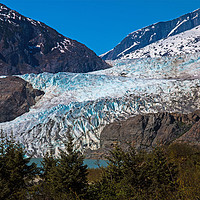 Buy canvas prints of The Mendenhall Glacier in Juneau, Alaska by Janet Mann