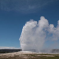 Buy canvas prints of Old Faithful, Yellowstone National Park by Janet Mann