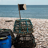 Buy canvas prints of 3 Lobster Pots by Janet Mann