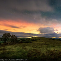 Buy canvas prints of The glow of the Aurora in the Brecon Beacons by Karl McCarthy