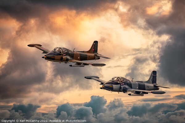 Bac 167 Strikemaster Picture Board by Karl McCarthy