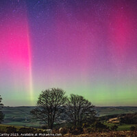 Buy canvas prints of Aurora over the Brecon Beacons by Karl McCarthy
