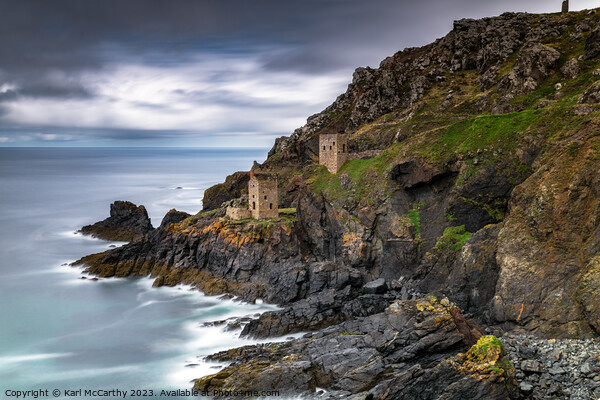 Botallack Crowned Engine Houses Picture Board by Karl McCarthy