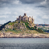 Buy canvas prints of St Michael's Mount from the ocean by Karl McCarthy
