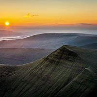 Buy canvas prints of Sunrise over the Brecon Beacons by Karl McCarthy