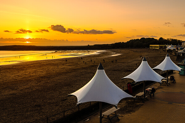 Barry Island Sunset Picture Board by Karl McCarthy
