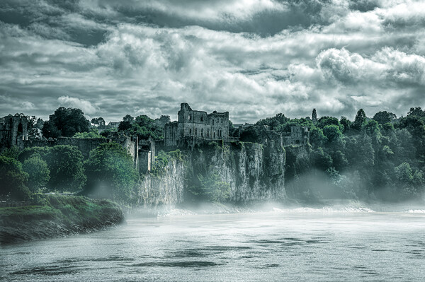 Misty Chepstow Castle Picture Board by Karl McCarthy