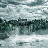 Buy canvas prints of Misty Chepstow Castle by Karl McCarthy