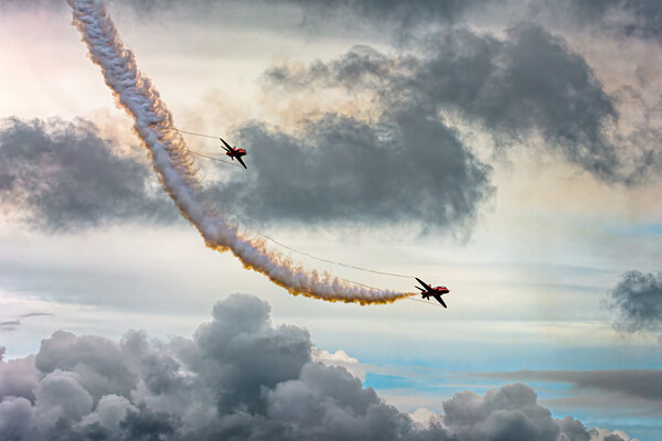 Red Arrows in the Clouds Picture Board by Karl McCarthy