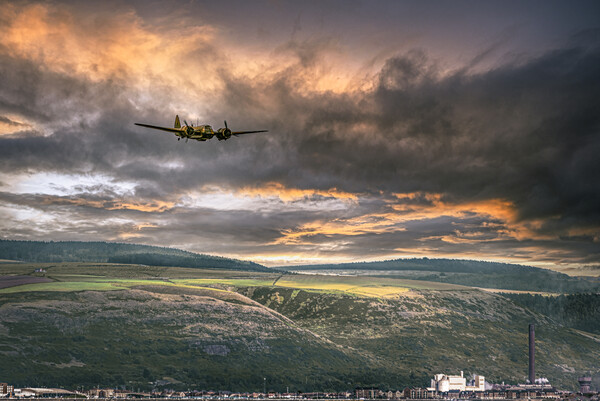 Bristol Blenheim over Swansea Bay Picture Board by Karl McCarthy