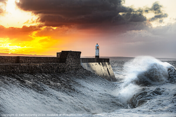 Sunrise at Porthcawl Picture Board by Karl McCarthy