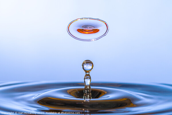 Water Drop Art Picture Board by Karl McCarthy