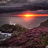 Buy canvas prints of South Stack Lighthouse Sunset by Karl McCarthy