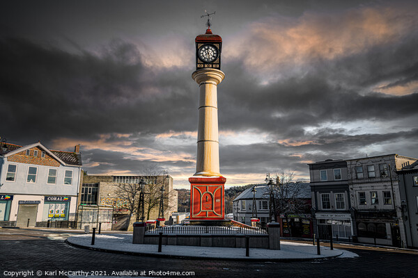 Tredegar Town Clock Picture Board by Karl McCarthy