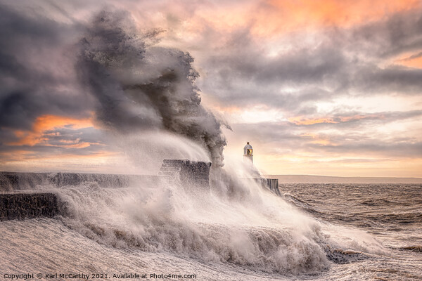 The Wild Sea at Porthcawl Picture Board by Karl McCarthy